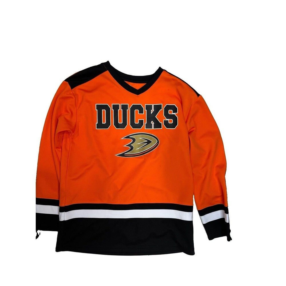 Anaheim Ducks Youth Jersey Large 12-14 Orange Black